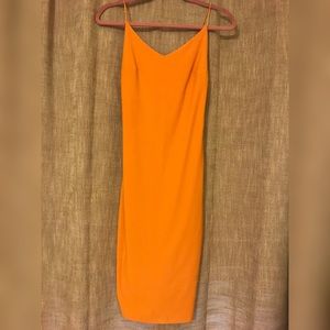 Deep yellow midi dress